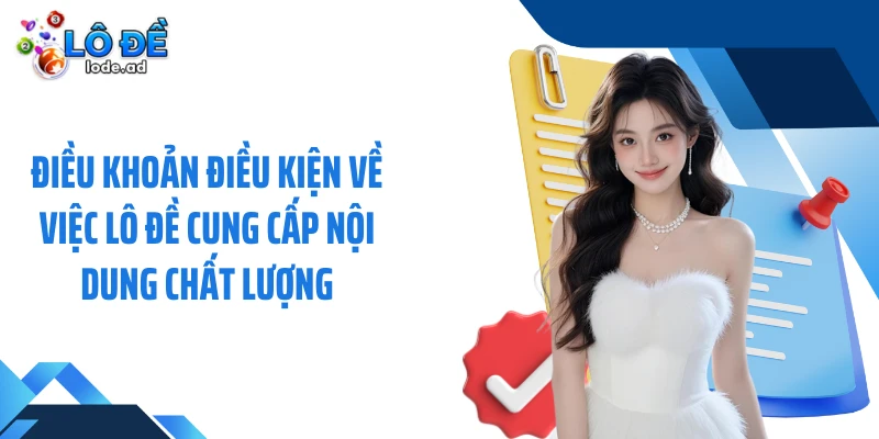 Điều khoản điều kiện về việc Lô đề cung cấp nội dung chất lượng